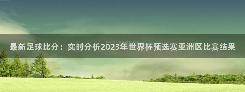  最新足球比分：实时分析2023年世界杯预选赛亚洲区比赛结果